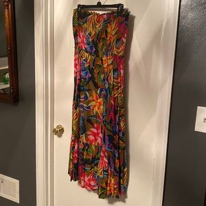 Aerie smocked midi dress
